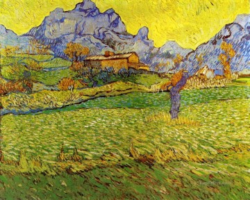 Vincent Van Gogh Painting - A Meadow in the Mountains Vincent van Gogh